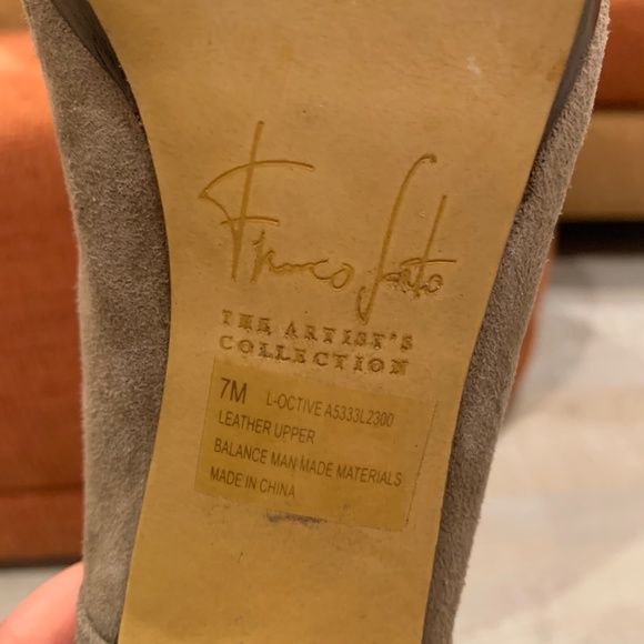 Franco Sarto 7M tan suede heeled boots - Picture 6 of 8